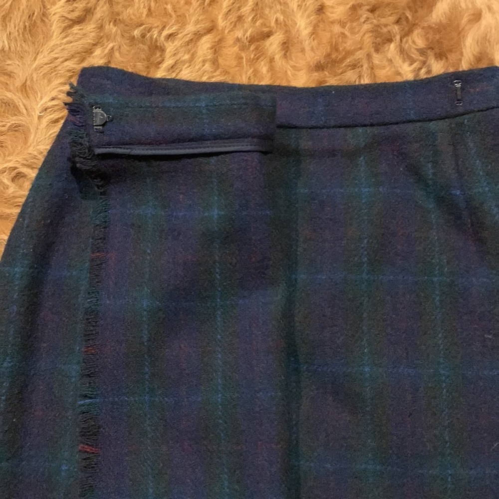Ralph Lauren Navy and Green Plaid Maxi Skirt - Picture 7 of 16